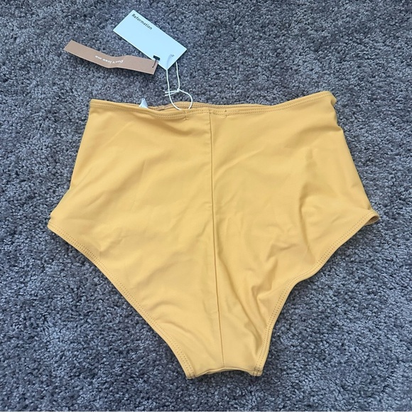NWT Reformation Mandalay High Rise Bikini Bottom Size Small Yellow Orange Ochre - Picture 4 of 8